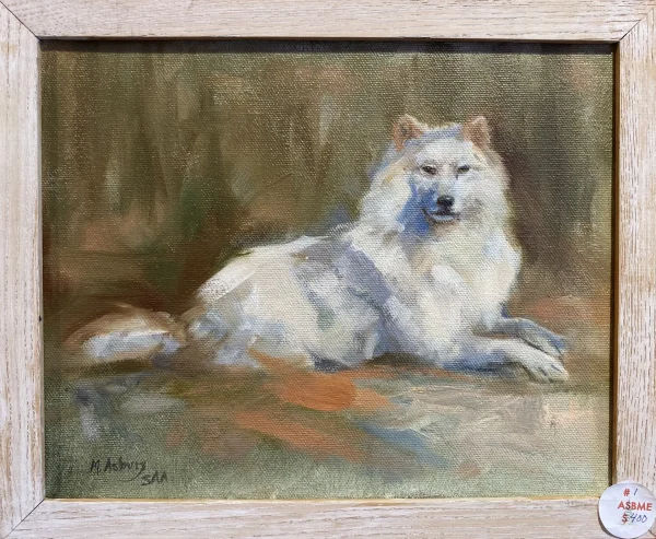 White Wolf Resting by Melody Asbury