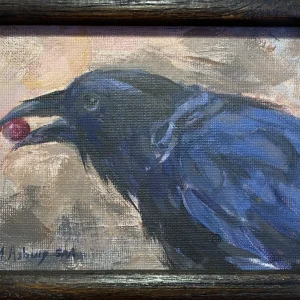 Raven with Bead by Melody Asbury
