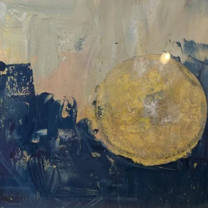 Moon Blue (Cold Wax) by Joan Macfarlane