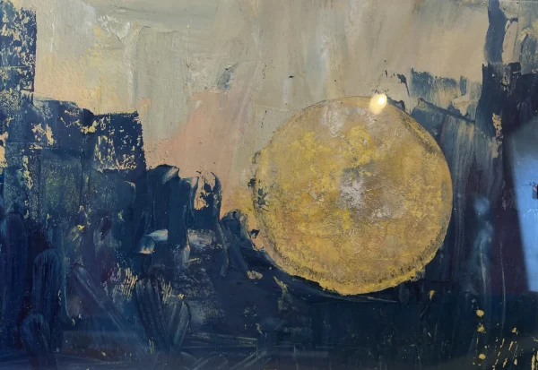 Moon Blue (Cold Wax) by Joan Macfarlane
