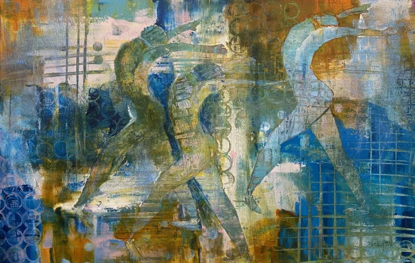 Joyful (Oil & Cold Wax) by Becky Butler - Image 2