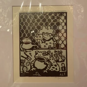 Frogs (Woodcut Print) by Andrew Long Furse