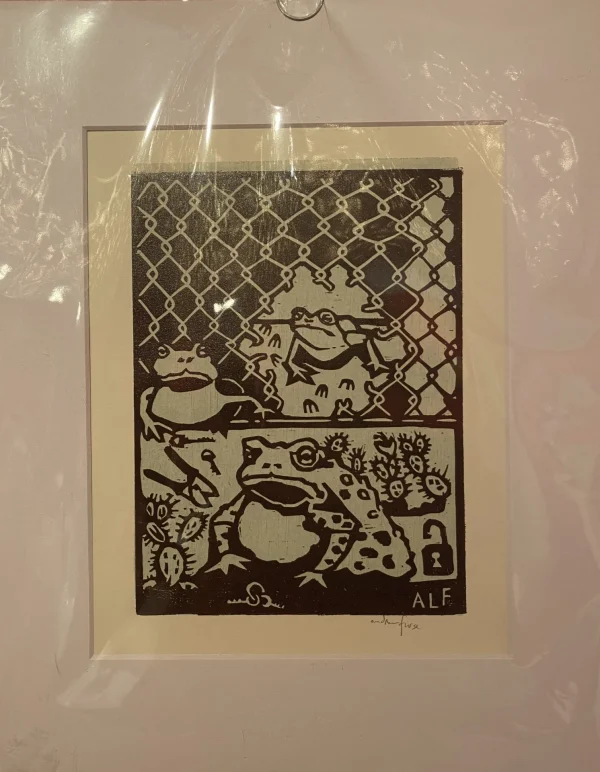 Frogs (Woodcut Print) by Andrew Long Furse