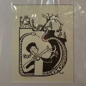 Boy with Sling Shot (Woodcut Print) by Andrew Long Furse