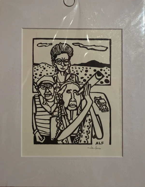 Sight Seers (Woodcut Print) by Andrew Long Furse