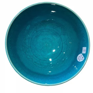 9'' Bowl Etched Jade by Matin Malikzada