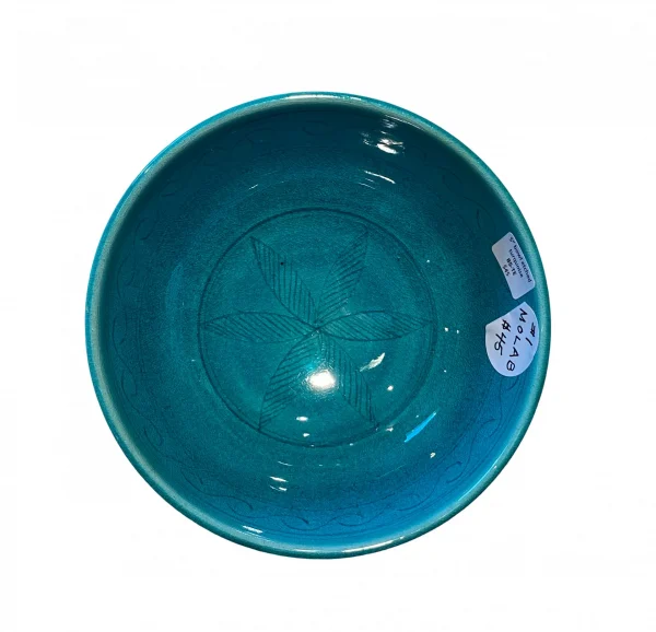 5'' Bowl Etched Turquoise by Matin Malikzada