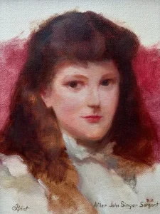 Portrait Sketch After John Singer Sargent by Linda West