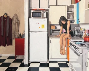 Sitting in Her Kitchen by Vincent Giarrano