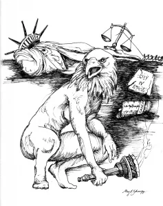 Pick Up The Torch of Freedom from Tyrants, America by Gay Schempp