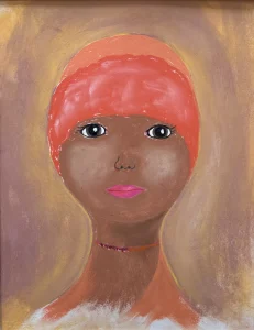 Girl in Orange Hat by Irene Landry