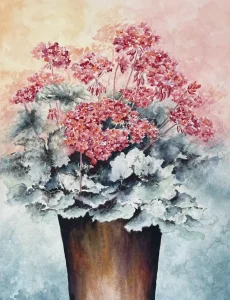 Geraniums by Sandra Cointreau
