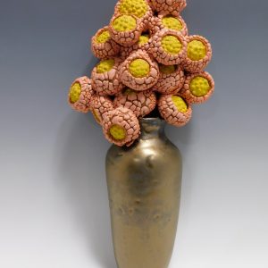 Coral Flowers (Bronze Vase) by Donna Namnoum