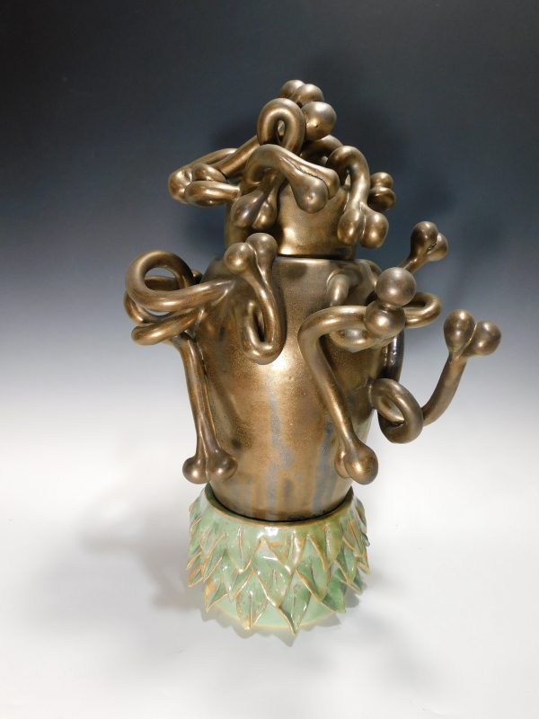 Stacked Ornamental Bronze Jar by Donna Namnoum