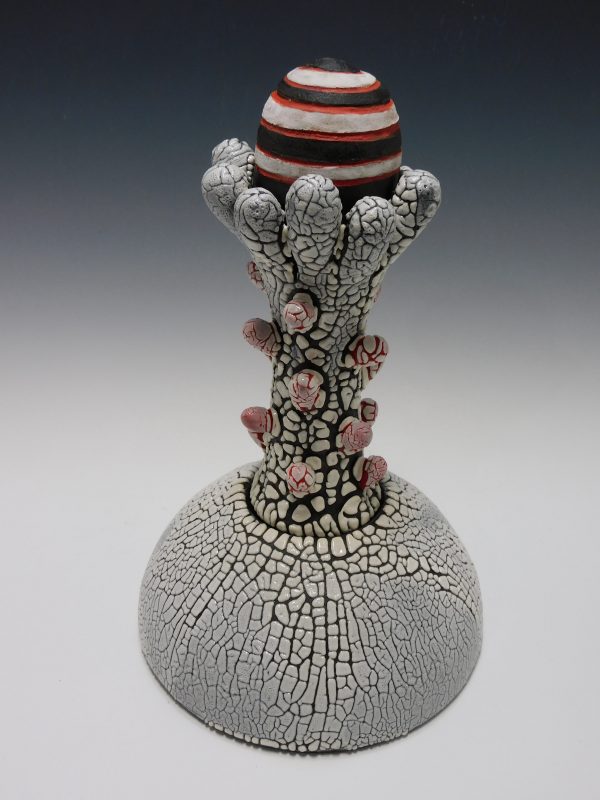 Striped Single Budded Jar by Donna Namnoum