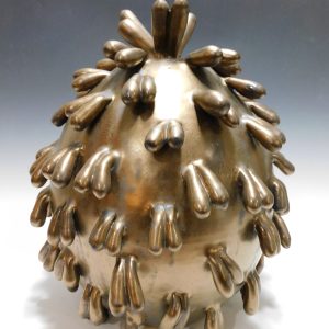 Weeping Bronze Double Sac Jar by Donna Namnoum