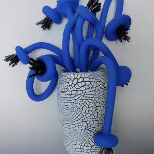 White Over Blue Palladium by Donna Namnoum (SOLD)