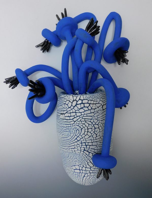 White Over Blue Palladium by Donna Namnoum (SOLD)