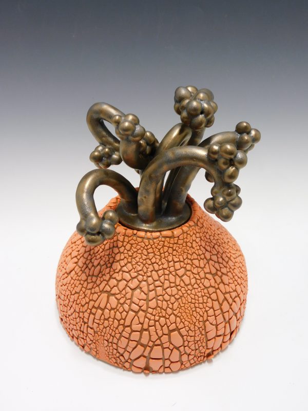 Orange Cluster Jar by Donna Namnoum