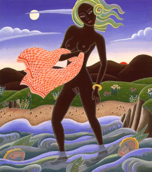 Nubian Wading by Thomas McKnight