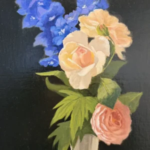 Delphinium & Roses, Tina Underwood