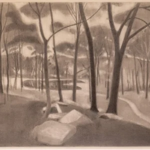 Rocks and Pond, Ron Milewicz