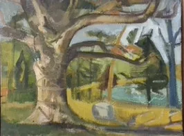 Missouri Oak, Pond (1977, reworked 2011) by Ruth Miller